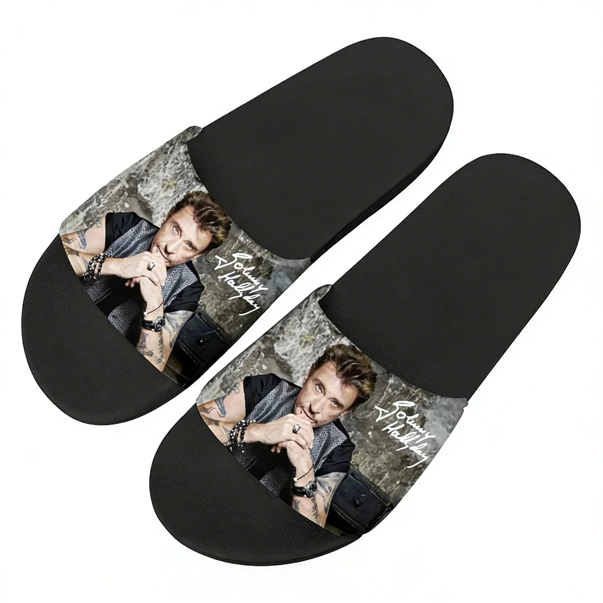 Men Shoes Black - Sandal Johnny Hallyday Pria Wanita Anak