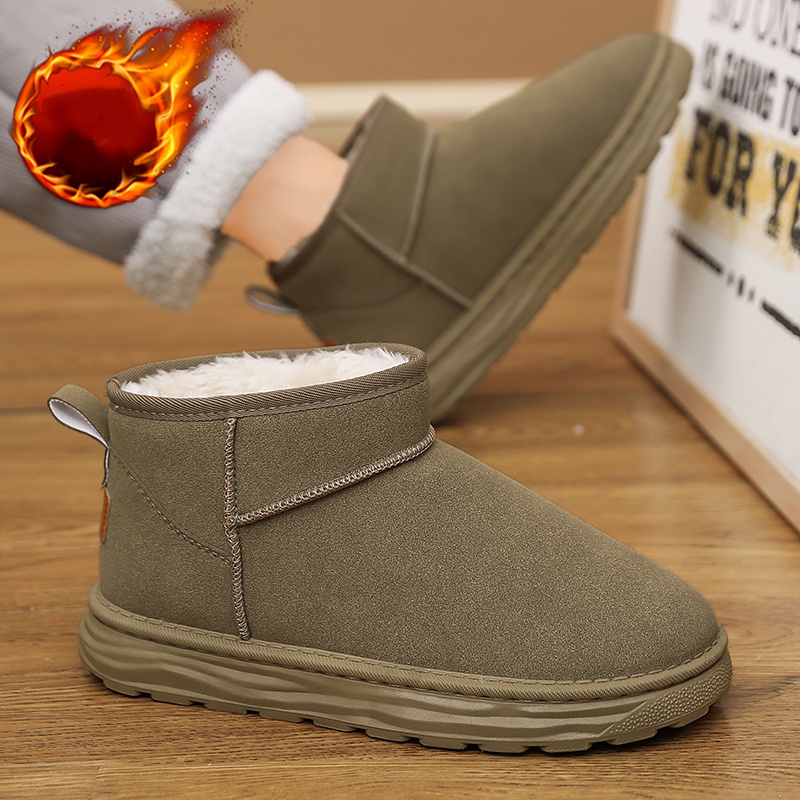 Men Shoes Online - Sepatu Bot Salju Pendek Anti Dingin