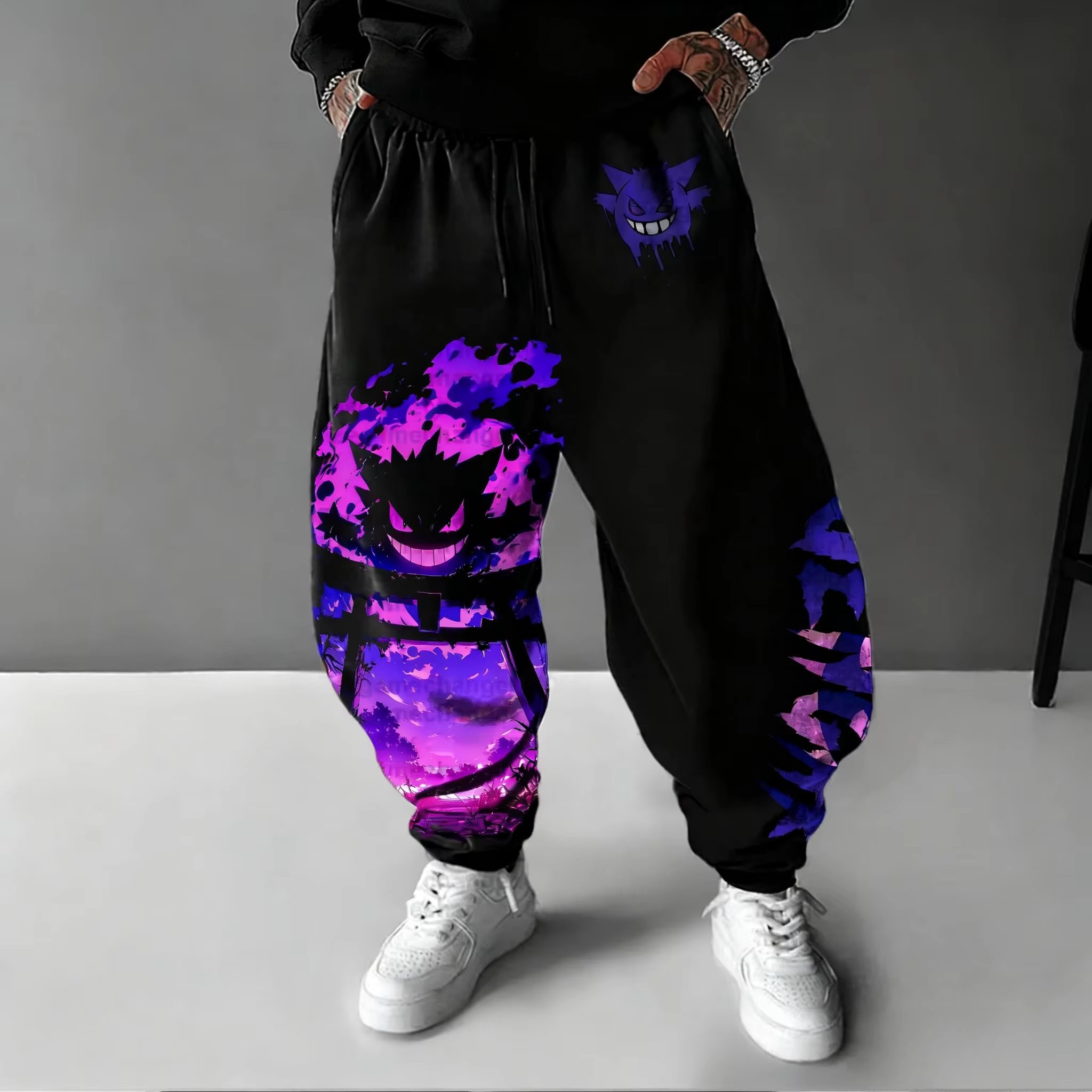 Men Shoes Japan - Y2K 2026 Celana Katun Pokemon Gengar