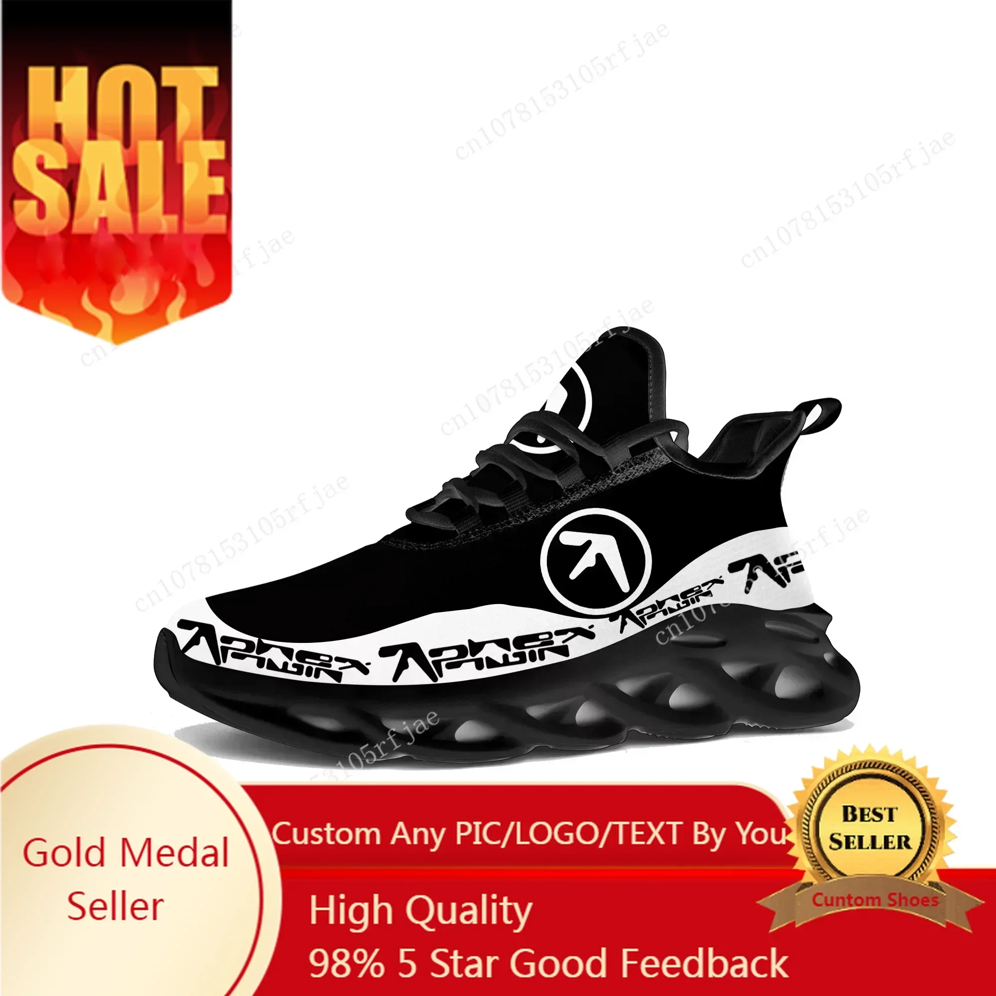 Men Shoes Black - Aphex Twin Flats Sepatu Pria Wanita