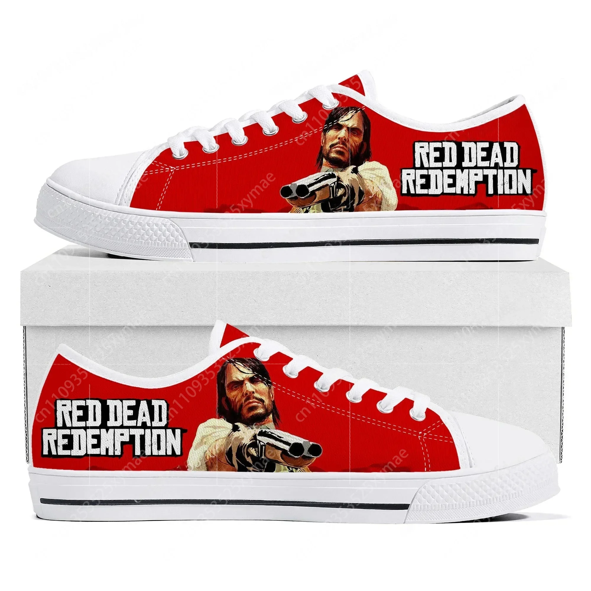 Men Shoes Red - Video Game Red Dead Redemption Sepatu