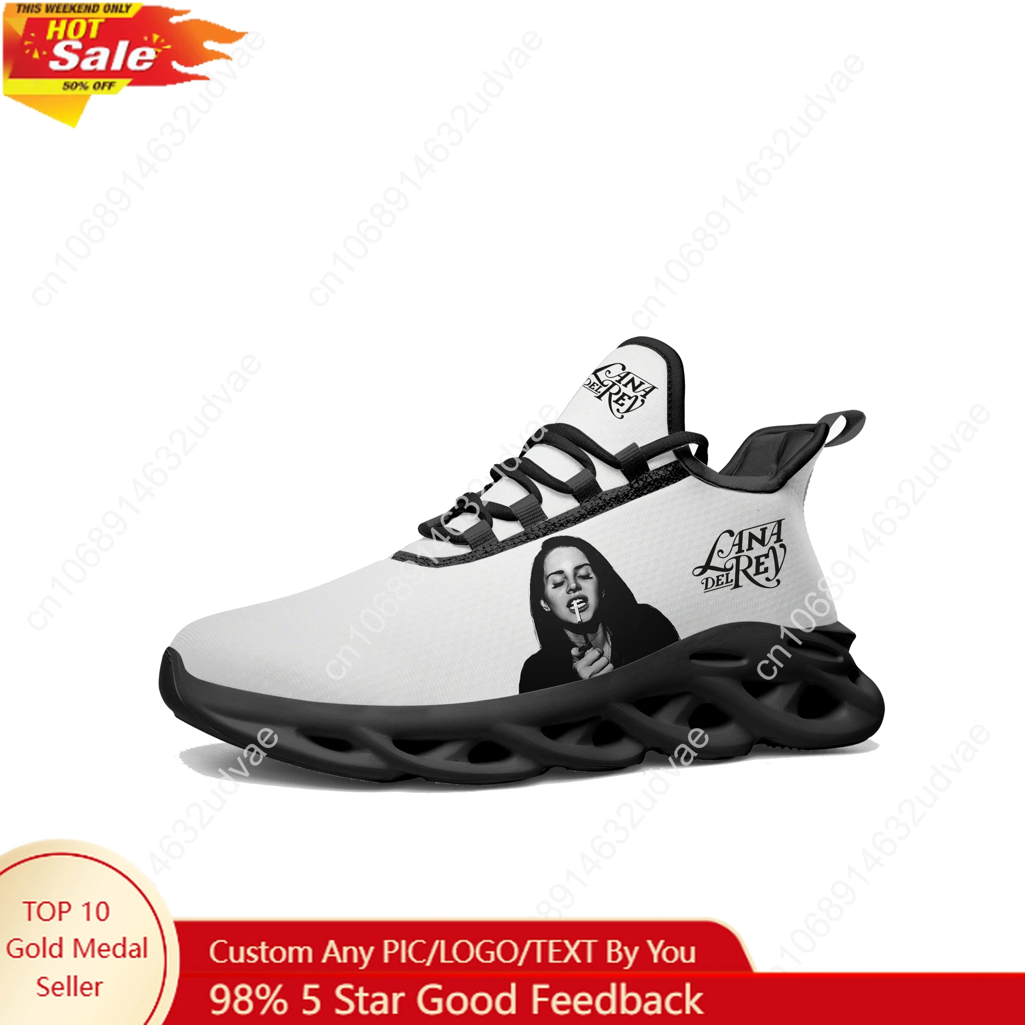 Men Shoes Black - Lana Del Rey Singer Sepatu Olahraga