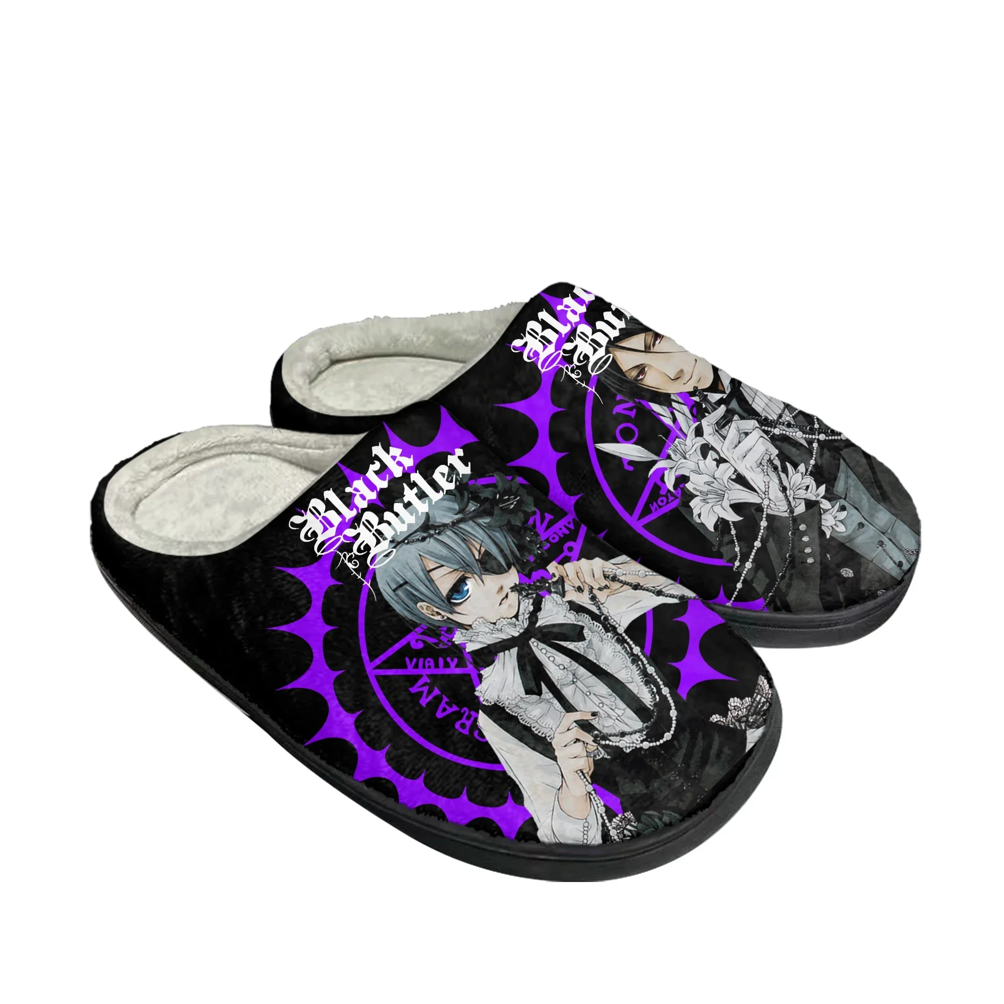 Men Shoes Black - Black Butler Home Cotton Slippers Pria