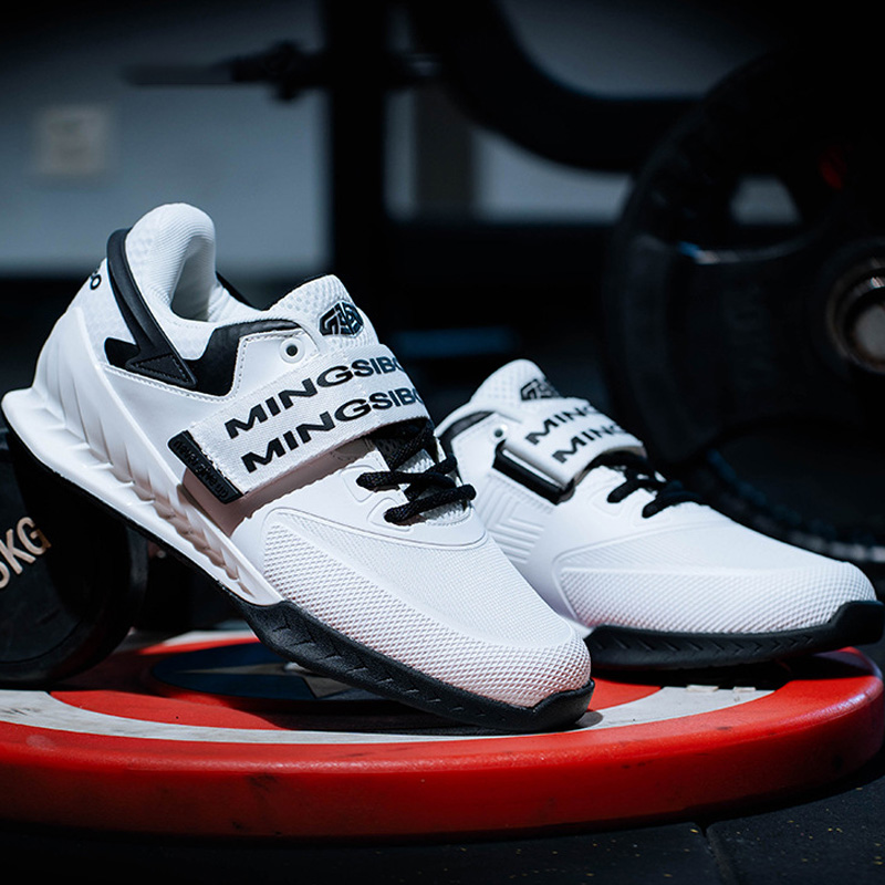 Men Shoes White Colour - MINGSIBO sepatu bot angkat beban pria