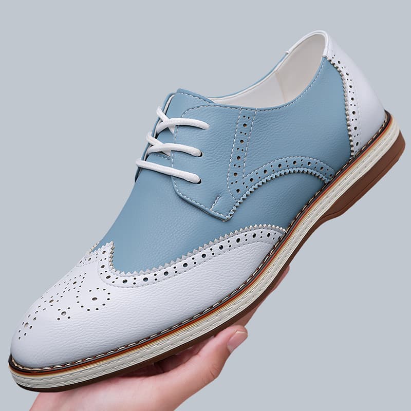 Sepatu Oxford Brogue Dua Warna - Men'S Shoes Qn ulasan dan harga