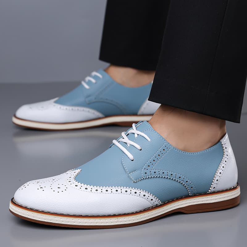 Sepatu Oxford Brogue Dua Warna - Men'S Shoes Qn ulasan dan harga