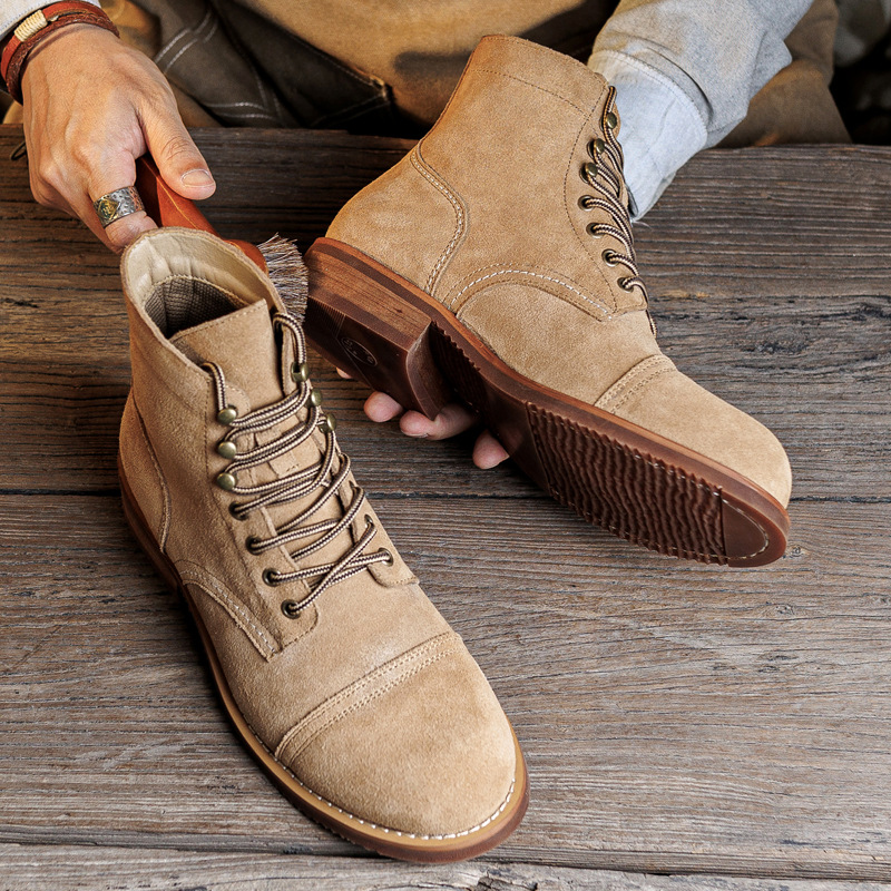 Sepatu Boots Motor Pria Kulit  - Men Shoes Red ulasan dan harga
