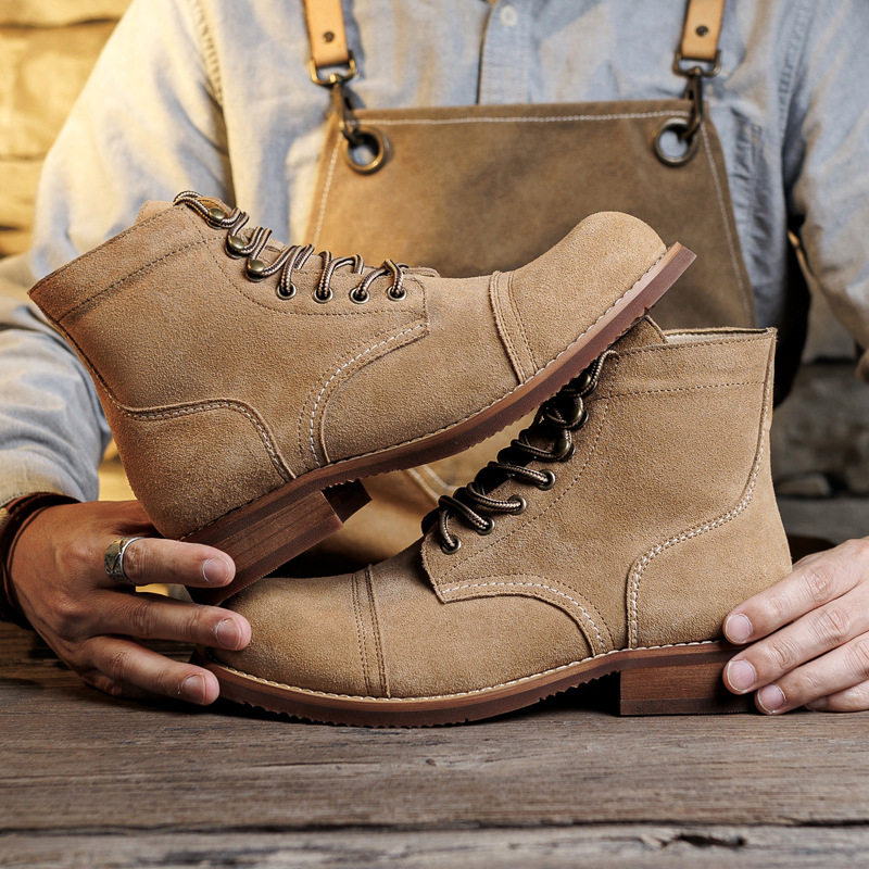 Sepatu Boots Motor Pria Kulit  - Men Shoes Red ulasan dan harga