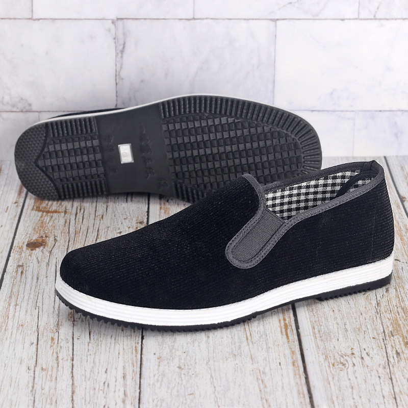 Sepatu kain hitam slip-on pria - Men Shoes Black ulasan dan harga