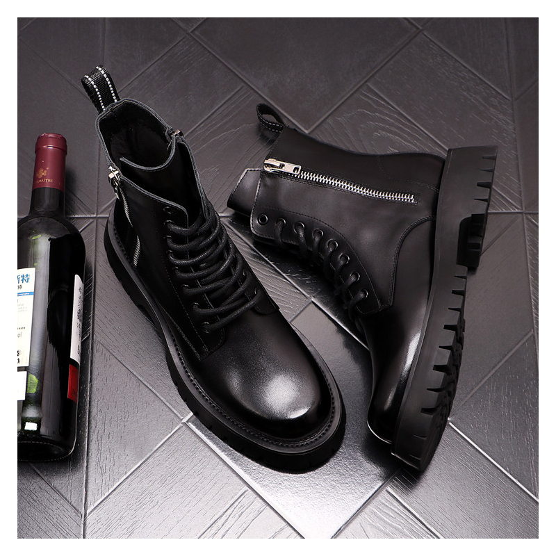 Sepatu Bot Kulit Asli Pria Mew - Men Shoes White Colour ulasan dan harga