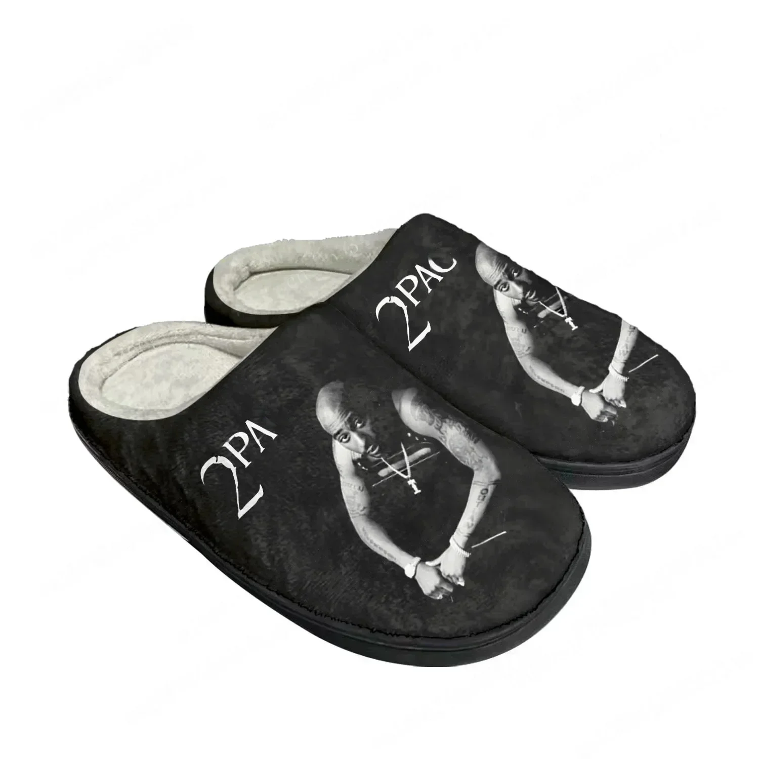 2Pac Hip Hop Rapper Tupac Pop  - Men Shoes Black ulasan dan harga