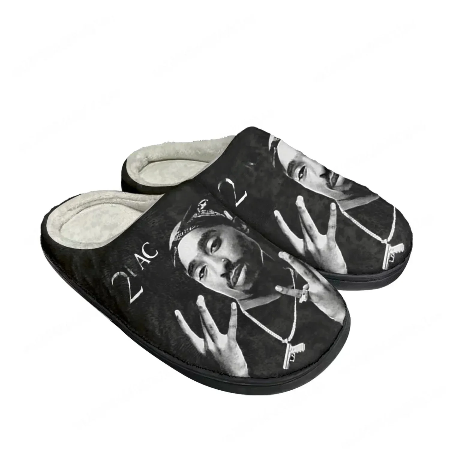 2Pac Hip Hop Rapper Tupac Pop  - Men Shoes Black ulasan dan harga