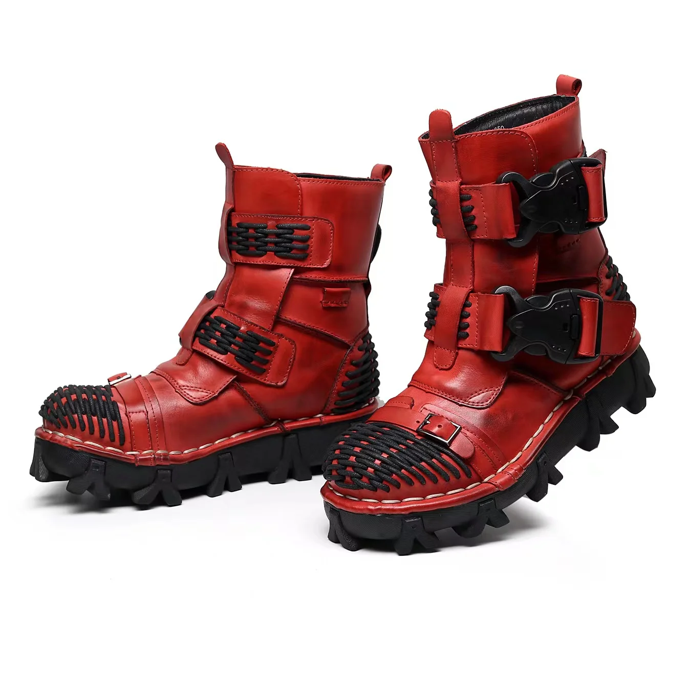 Sepatu Bot Sepeda Motor Kulit  - Men Shoes Red ulasan dan harga