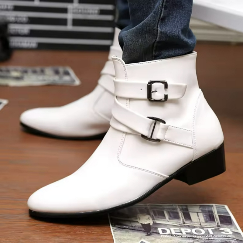 Sepatu Bot Pria Mewah Sepatu B - Men Shoes White Colour ulasan dan harga