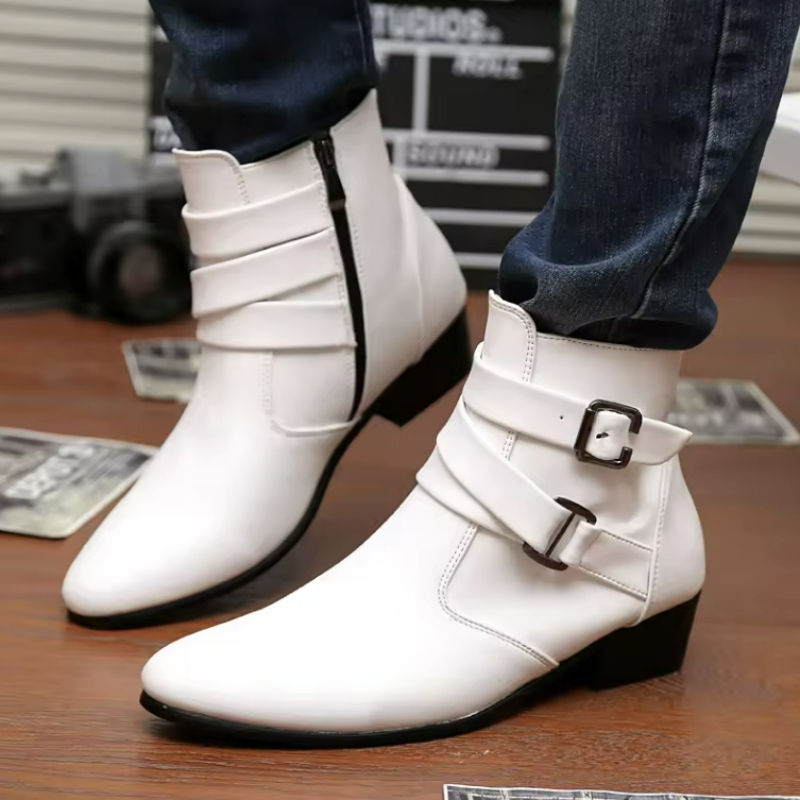 Sepatu Bot Pria Mewah Sepatu B - Men Shoes White Colour ulasan dan harga