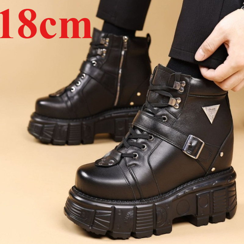 Sepatu Boots Kulit Asli untuk  - Men'S Shoes No Laces ulasan dan harga